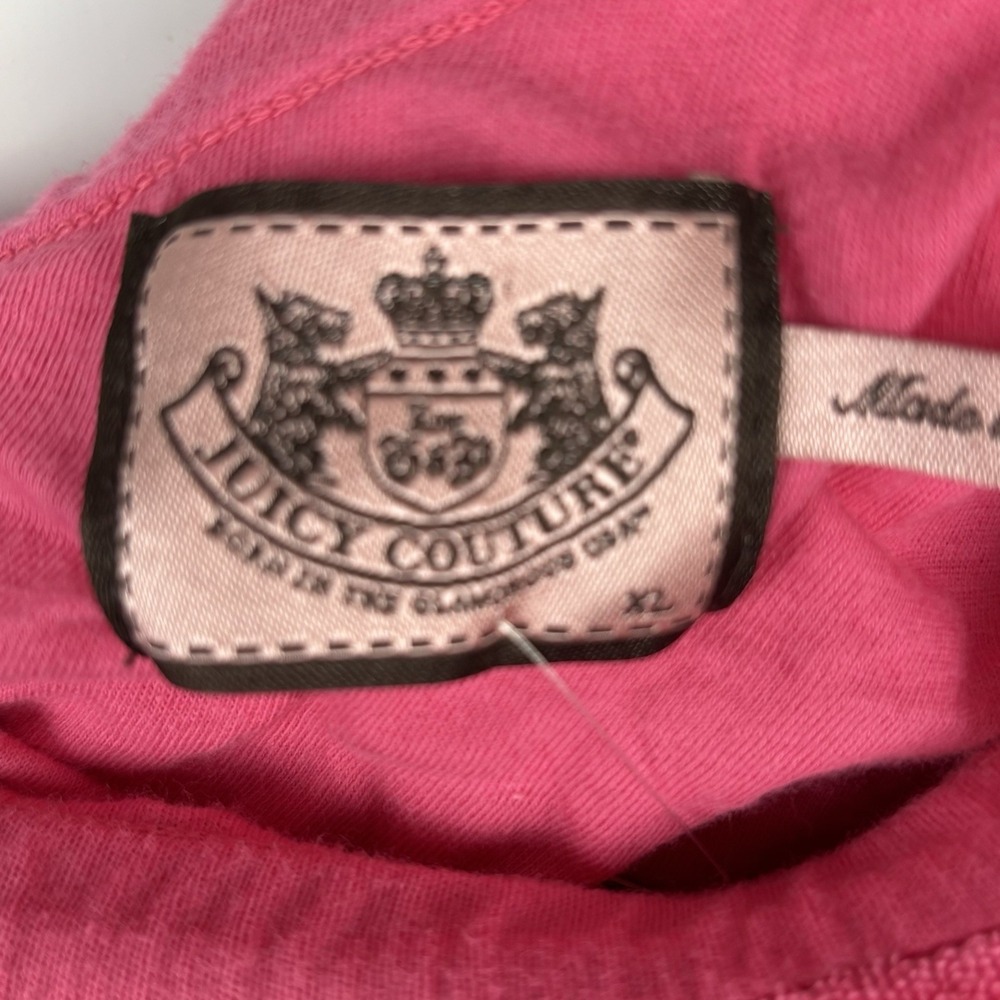 NWT Juicy Couture Womens Hot Pink Terry Cloth Romper Y2K Size XL One‎ Shoulder - Picture 8 of 10